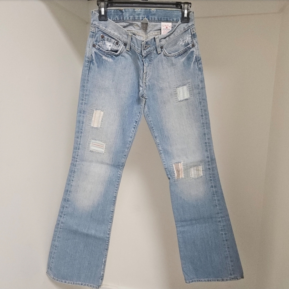 LUCKY BRAND THE SWEET DREAM DISTRESSED PATCHWORK JEANS 2/26